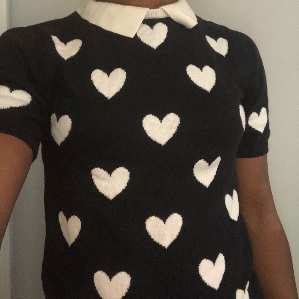 Heart design sweater